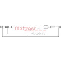 Ťažné lanko parkovacej brzdy METZGER 10.4582