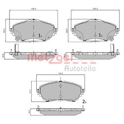 Sada brzdových platničiek kotúčovej brzdy METZGER 1170797