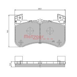 Sada brzdových platničiek kotúčovej brzdy METZGER 1170947