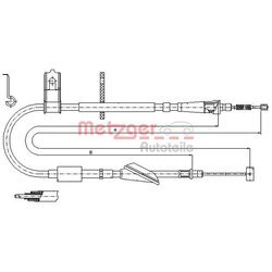 Ťažné lanko parkovacej brzdy METZGER 17.5046