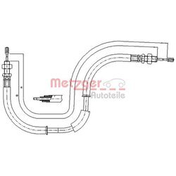 Ťažné lanko parkovacej brzdy METZGER 17.6105