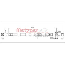 Brzdová hadica METZGER 4111555