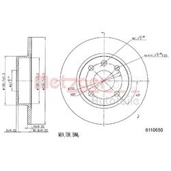Brzdový kotúč METZGER 6110650