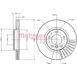 Brzdový kotúč METZGER 6110691
