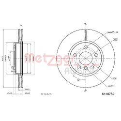 Brzdový kotúč METZGER 6110762