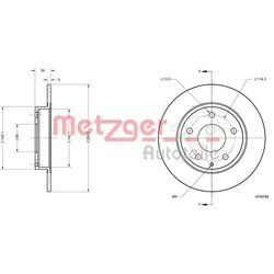 Brzdový kotúč METZGER 6110799