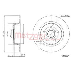 Brzdový kotúč METZGER 6110824