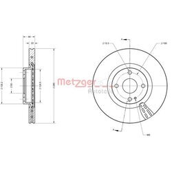 Brzdový kotúč METZGER 6110834