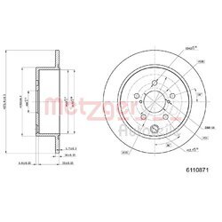 Brzdový kotúč METZGER 6110871