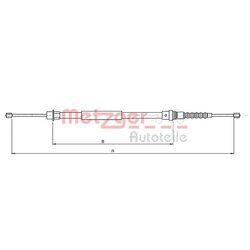 Ťažné lanko parkovacej brzdy METZGER 10.6217