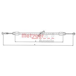 Ťažné lanko parkovacej brzdy METZGER 10.9834