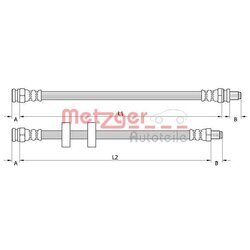 Brzdová hadica METZGER 4110995