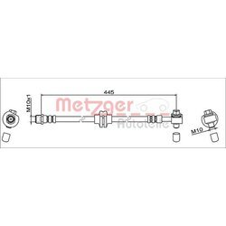 Brzdová hadica METZGER 4111952