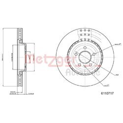 Brzdový kotúč METZGER 6110717