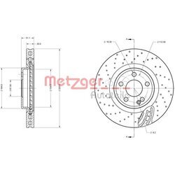 Brzdový kotúč METZGER 6110754