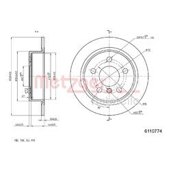 Brzdový kotúč METZGER 6110774