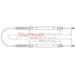 Ťažné lanko parkovacej brzdy METZGER 10.4724