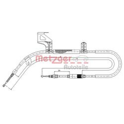 Ťažné lanko parkovacej brzdy METZGER 10.9040