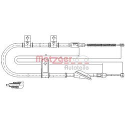 Ťažné lanko parkovacej brzdy METZGER 17.2513