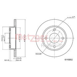 Brzdový kotúč METZGER 6110052