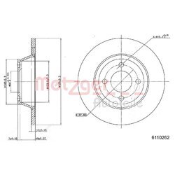 Brzdový kotúč METZGER 6110262