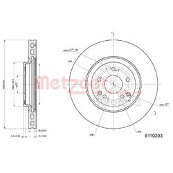 Brzdový kotúč METZGER 6110393