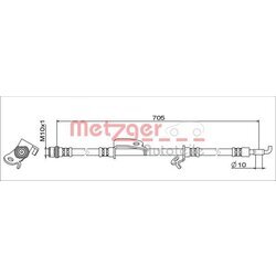 Brzdová hadica METZGER 4111519