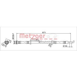 Brzdová hadica METZGER 4111685