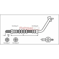 Brzdová hadica METZGER 4114676