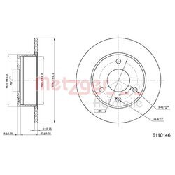 Brzdový kotúč METZGER 6110146