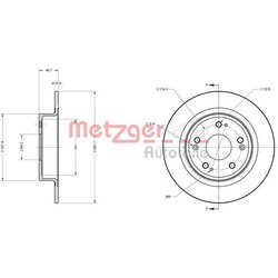 Brzdový kotúč METZGER 6110426