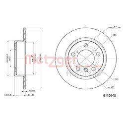 Brzdový kotúč METZGER 6110645