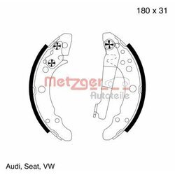 Sada brzdových čeľustí METZGER MG 343