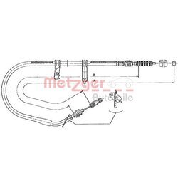 Ťažné lanko parkovacej brzdy METZGER 17.068