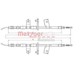 Ťažné lanko parkovacej brzdy METZGER 17.3513