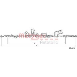 Ťažné lanko parkovacej brzdy METZGER 17.4214