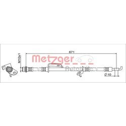 Brzdová hadica METZGER 4111679