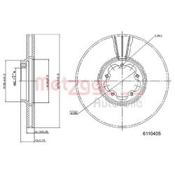 Brzdový kotúč METZGER 6110405