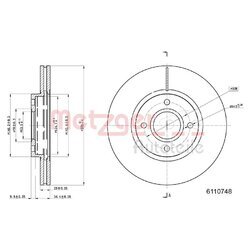 Brzdový kotúč METZGER 6110748