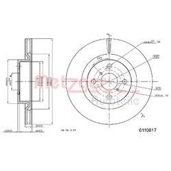 Brzdový kotúč METZGER 6110817
