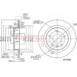 Brzdový kotúč METZGER 6111002