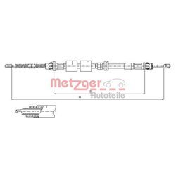 Ťažné lanko parkovacej brzdy METZGER 11.5507