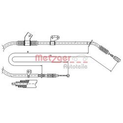 Ťažné lanko parkovacej brzdy METZGER 17.0583