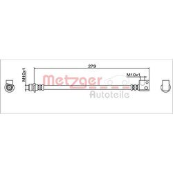 Brzdová hadica METZGER 4111943