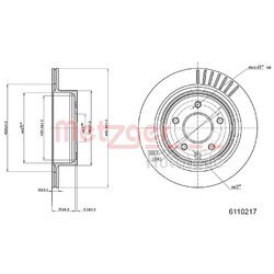 Brzdový kotúč METZGER 6110217