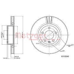 Brzdový kotúč METZGER 6110240