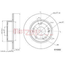 Brzdový kotúč METZGER 6110302
