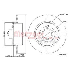Brzdový kotúč METZGER 6110566