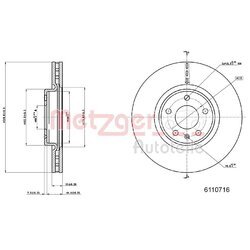 Brzdový kotúč METZGER 6110716