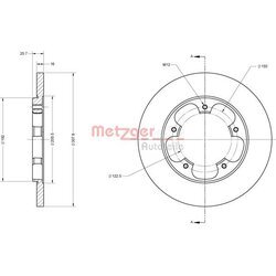 Brzdový kotúč METZGER 6110816